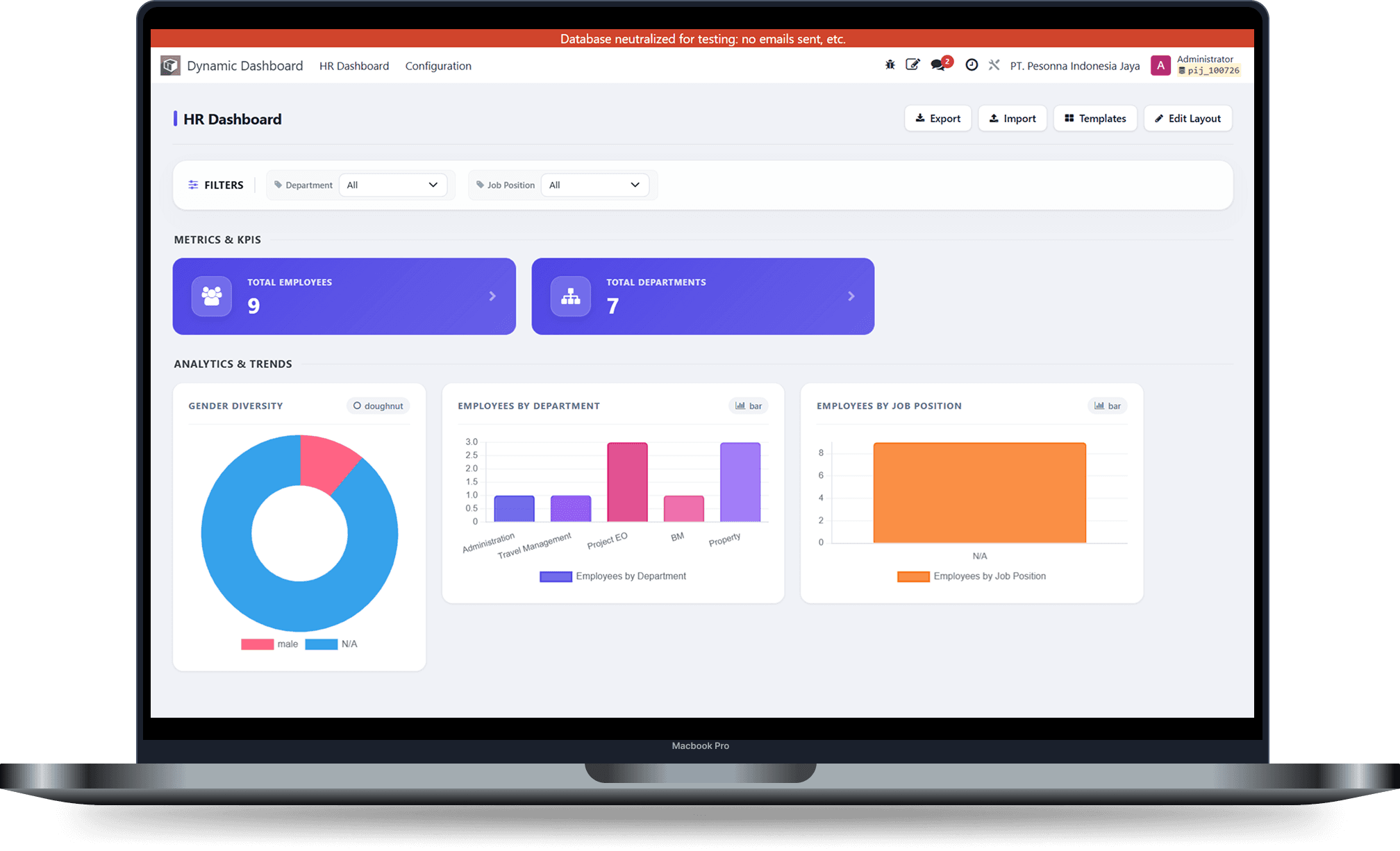 Dynamic Dashboard — Configurable Analytics for Odoo 18